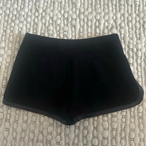 Rag & Bone Leather Trim Black Trouser Shorts Size 4 - Picture 8 of 8